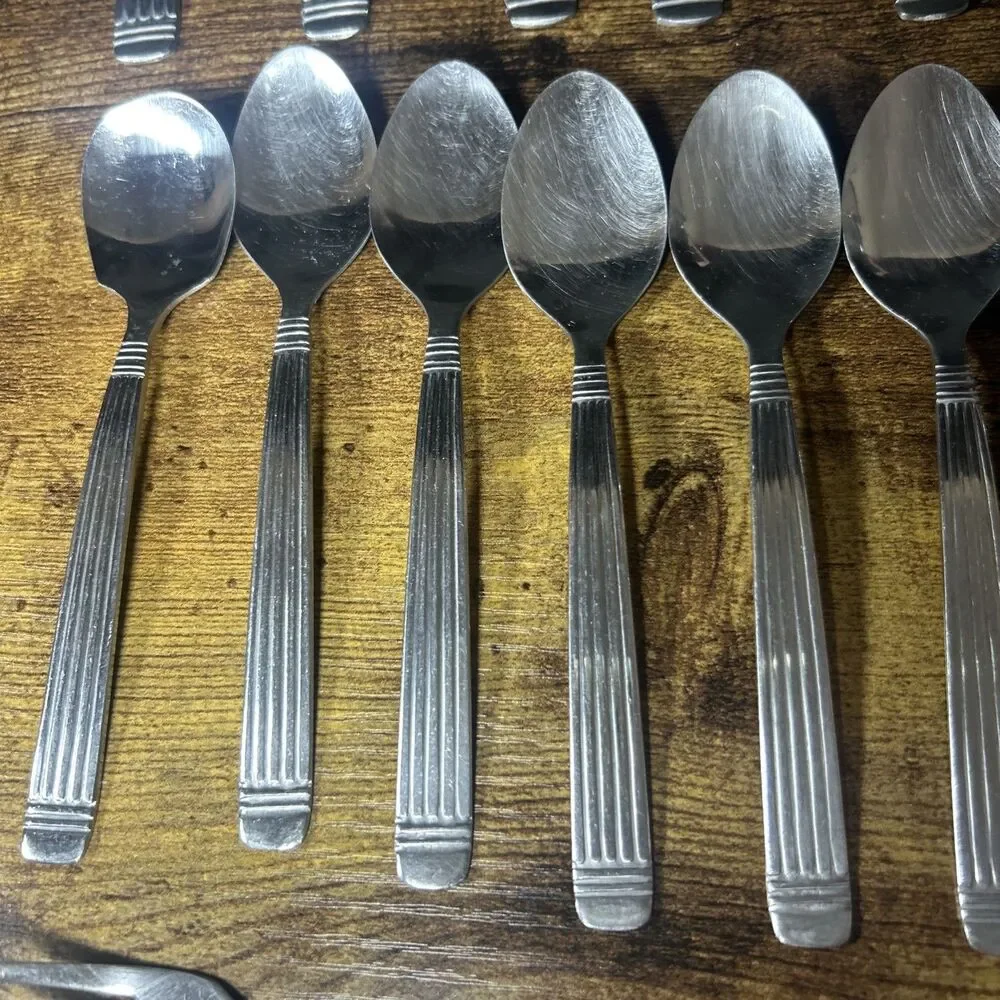 Royal Household Stainless Steel Flatware Discontinued Lot of 31 Vintage Malaysia